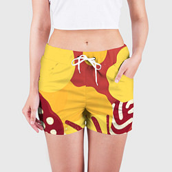 Шорты женские Жаркий африканский паттерн, цвет: 3D-принт — фото 2