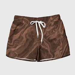Женские шорты Коричневый абстракция в точку