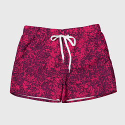 Шорты женские Насыщенный розовый текстура, цвет: 3D-принт