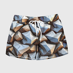Женские шорты Каменно металлическая абстракция