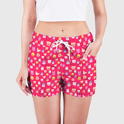 Шорты женские Skzoo pattern pink, цвет: 3D-принт — фото 2