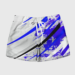 Шорты женские Color white blue, цвет: 3D-принт
