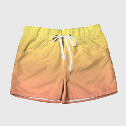 Шорты женские Градиент нежный жёлто-розовый, цвет: 3D-принт