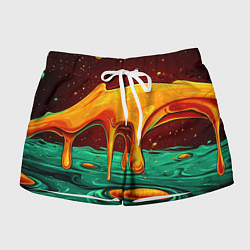 Женские шорты Оранжевая клякса текстура
