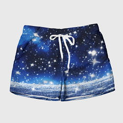 Женские шорты Космический синий абстрактный фон - текстура