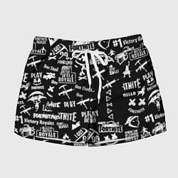 Шорты женские Черно белые логотипы игр, цвет: 3D-принт