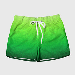 Шорты женские Градиент мозаика зелёный в тёмный, цвет: 3D-принт