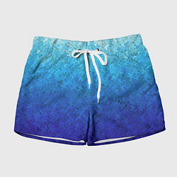 Женские шорты Сине-голубой градиент текстура