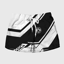 Шорты женские Borussia geometry black, цвет: 3D-принт