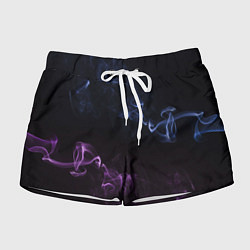 Шорты женские Color black blue pink, цвет: 3D-принт