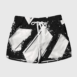 Шорты женские Color black white, цвет: 3D-принт