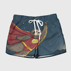 Женские шорты Ленивец-супергерой