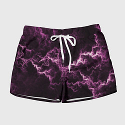 Шорты женские Lightning pink glow, цвет: 3D-принт
