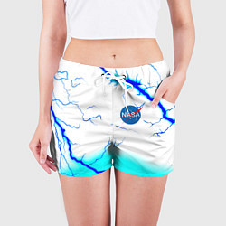 Шорты женские Nasa неоновый шторм, цвет: 3D-принт — фото 2
