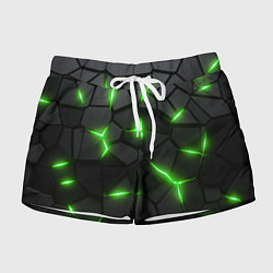 Женские шорты Зеленая неоновая броня