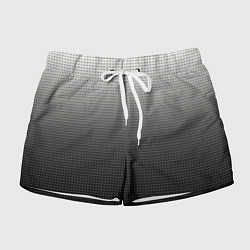 Шорты женские Градиент металлический тёмно-серый, цвет: 3D-принт