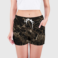 Шорты женские Человеческие кости, цвет: 3D-принт — фото 2