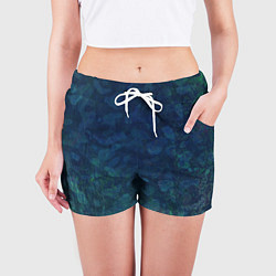 Шорты женские Абстракция - marine camouflage, цвет: 3D-принт — фото 2