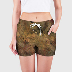 Шорты женские Абстракция - dark pink paint spill, цвет: 3D-принт — фото 2