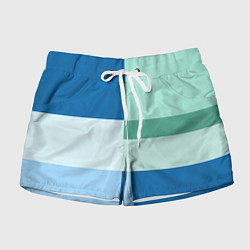 Женские шорты Мятное небо колор-блок