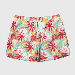 Женские шорты Palm red yellow