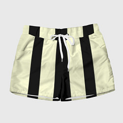 Шорты женские Color black beige line, цвет: 3D-принт