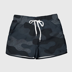 Шорты женские Текстурный камуфляж на ткани, цвет: 3D-принт