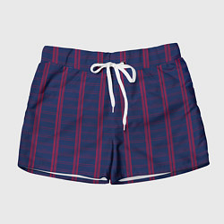 Женские шорты Color blue cage pink stripes