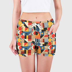 Шорты женские Ритмы Баухауса, цвет: 3D-принт — фото 2