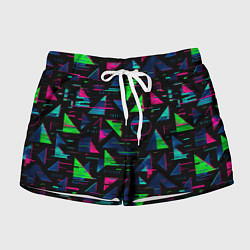 Шорты женские Геометрия глитч, цвет: 3D-принт
