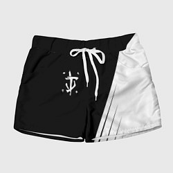 Шорты женские Doom white geometry, цвет: 3D-принт