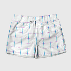 Шорты женские Color white blue stripes, цвет: 3D-принт