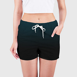 Шорты женские Морская глубина в чёрном, цвет: 3D-принт — фото 2