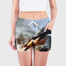 Шорты женские Огненный Змей Горыныч, цвет: 3D-принт — фото 2