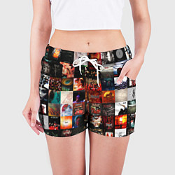 Шорты женские Slipknot - обложки альбомов и песен, цвет: 3D-принт — фото 2