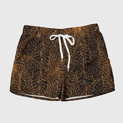 Шорты женские Золотая сеть, цвет: 3D-принт