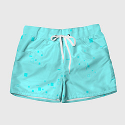 Шорты женские Color light blue shapes, цвет: 3D-принт