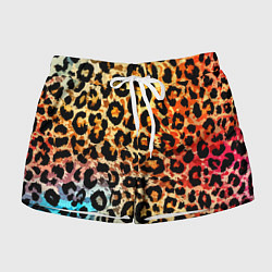 Шорты женские Стилизованный леопардовый, цвет: 3D-принт