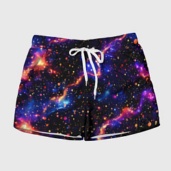 Шорты женские Стилизованный волшебный космос, цвет: 3D-принт