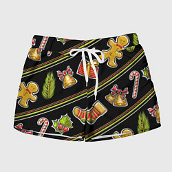 Шорты женские Рождественский дух, цвет: 3D-принт