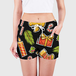 Шорты женские Рождественский вайб, цвет: 3D-принт — фото 2