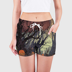 Шорты женские Призрачный лес, цвет: 3D-принт — фото 2