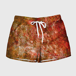 Шорты женские Абстракция - bright red, цвет: 3D-принт