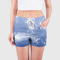 Шорты женские Снежки попали в тебя, цвет: 3D-принт — фото 2