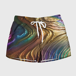 Женские шорты Сморщенные складочки жидкости