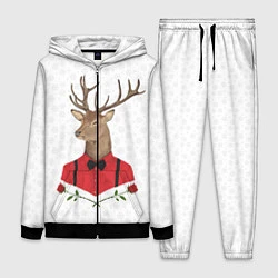 Женский 3D-костюм Christmas Deer, цвет: 3D-черный