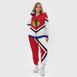 Женский 3D-костюм NHL: Chicago Blackhawks, цвет: 3D-синий — фото 2