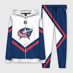 Женский 3D-костюм NHL: Columbus Blue Jackets, цвет: 3D-белый