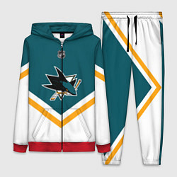 Женский 3D-костюм NHL: San Jose Sharks, цвет: 3D-красный