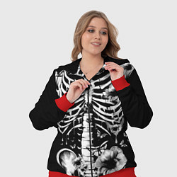 Женский 3D-костюм Floral Skeleton, цвет: 3D-красный — фото 2